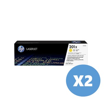 2入組｜惠普HP 201X 黃色原廠碳粉匣(高容量)