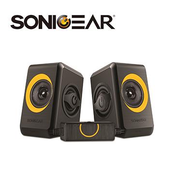 SONICGEAR quatro2多媒體音箱-黑橘