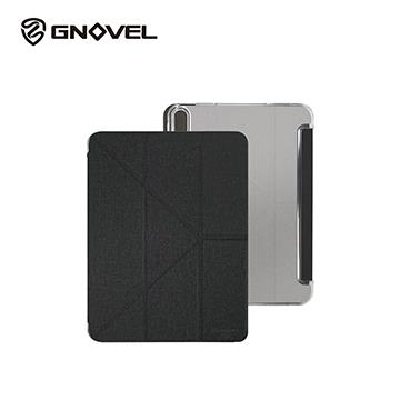 GNOVEL iPad 10.2 多角度透明背版保護殼-黑