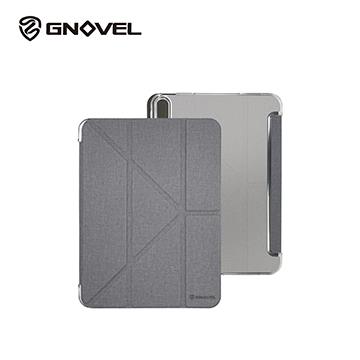 GNOVEL iPad 10.2 多角度透明背版保護殼-灰