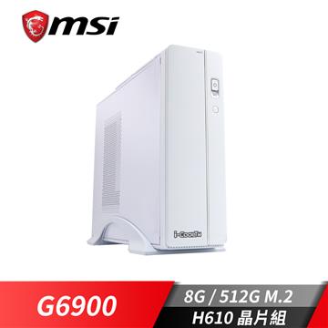 微星平台[白月刃雪]雙核效能SSD電腦(G6900/8G/512G_M2) 白月刃雪
