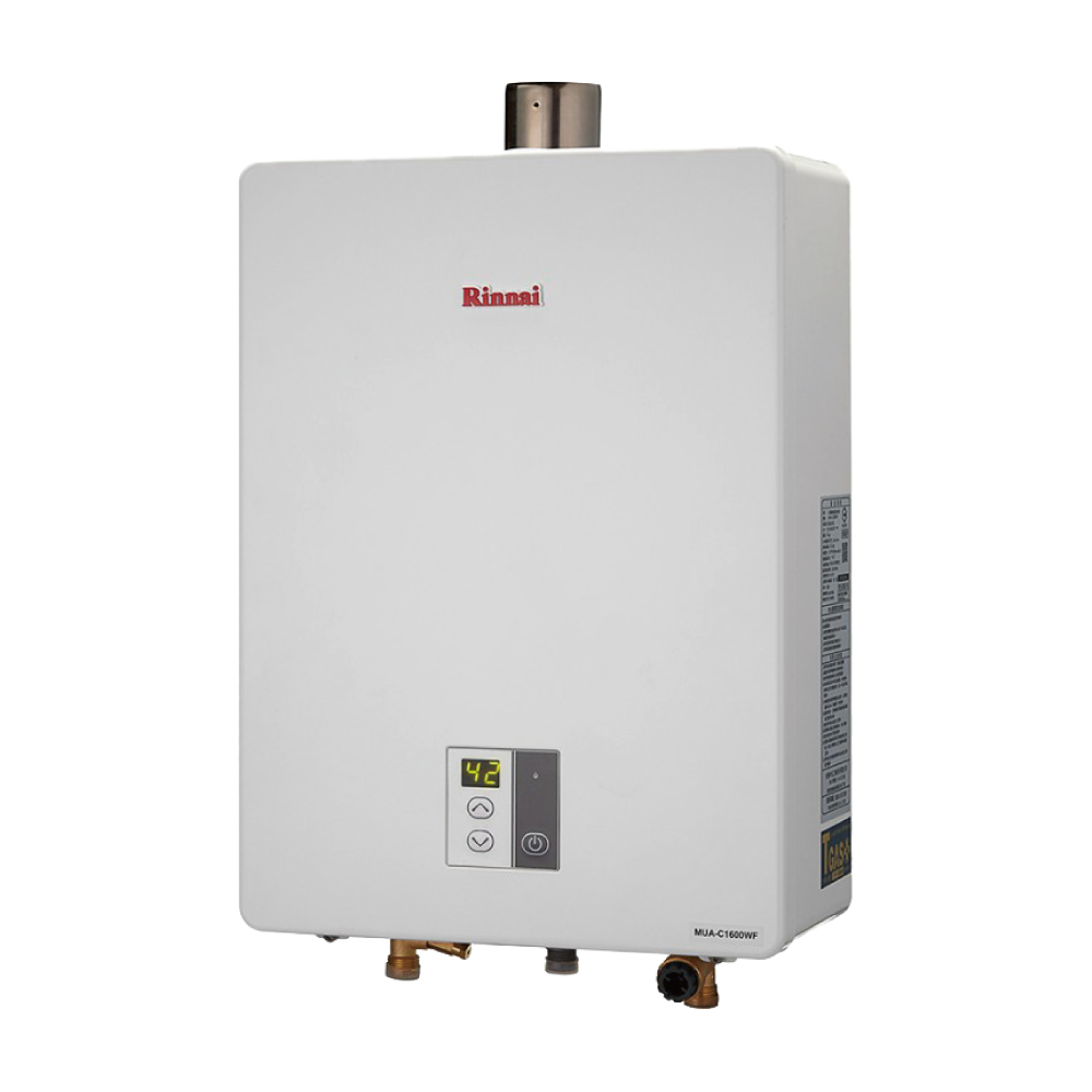 林內16L(LPG/FE式)屋內型強制排氣式熱水器 同RUA