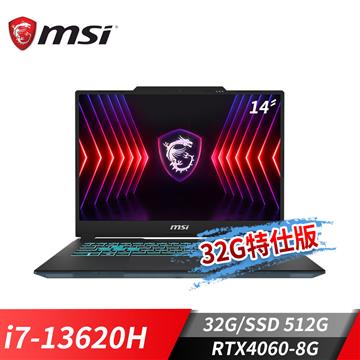 微星MSI Cyborg 14-026TW 14吋筆電-32G特仕 (i7-13620H/32G/512G SSD/RTX4060-8G/Win11)