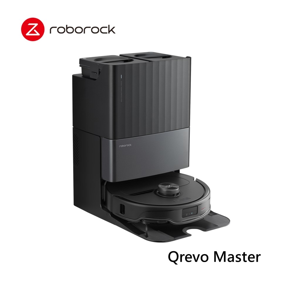 Roborock 石頭 Qrevo Master掃地機-黑曜霸主(AI全能雙臂/截斷毛髮/自清潔基座/60度熱水洗/熱風烘)