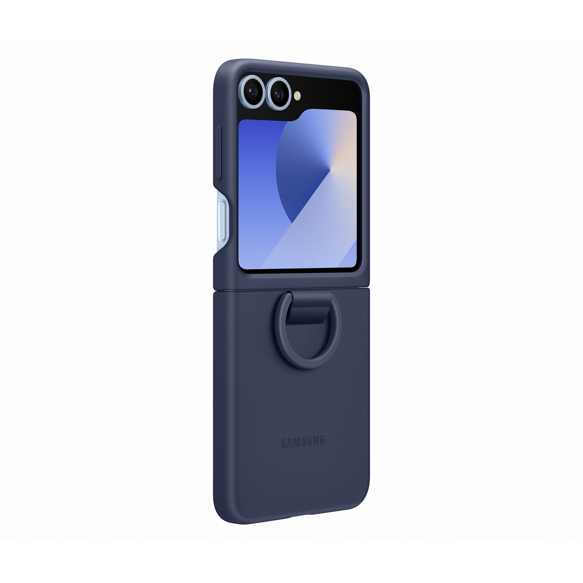 SAMSUNG ZFlip6矽膠薄型保殼(附指環扣)深藍