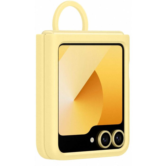 SAMSUNG Z Flip6 矽膠薄型保殼(附指環扣)黃