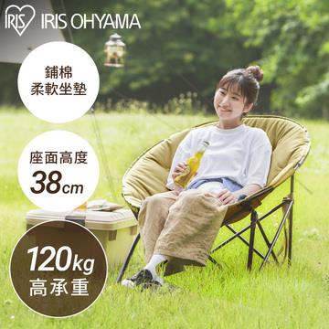 IRIS 露營摺疊月亮椅 軍綠色