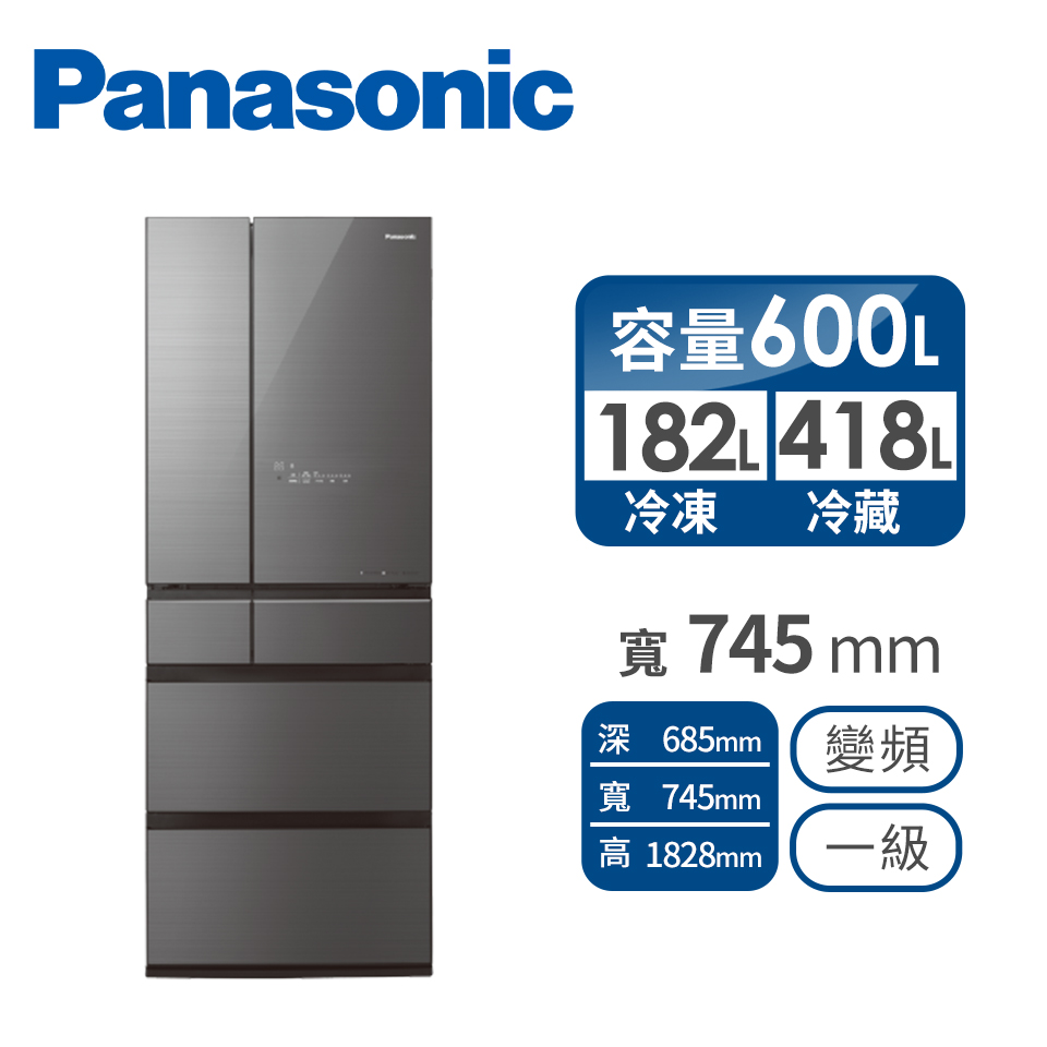 Panasonic 日製600公升六門變頻玻璃冰箱