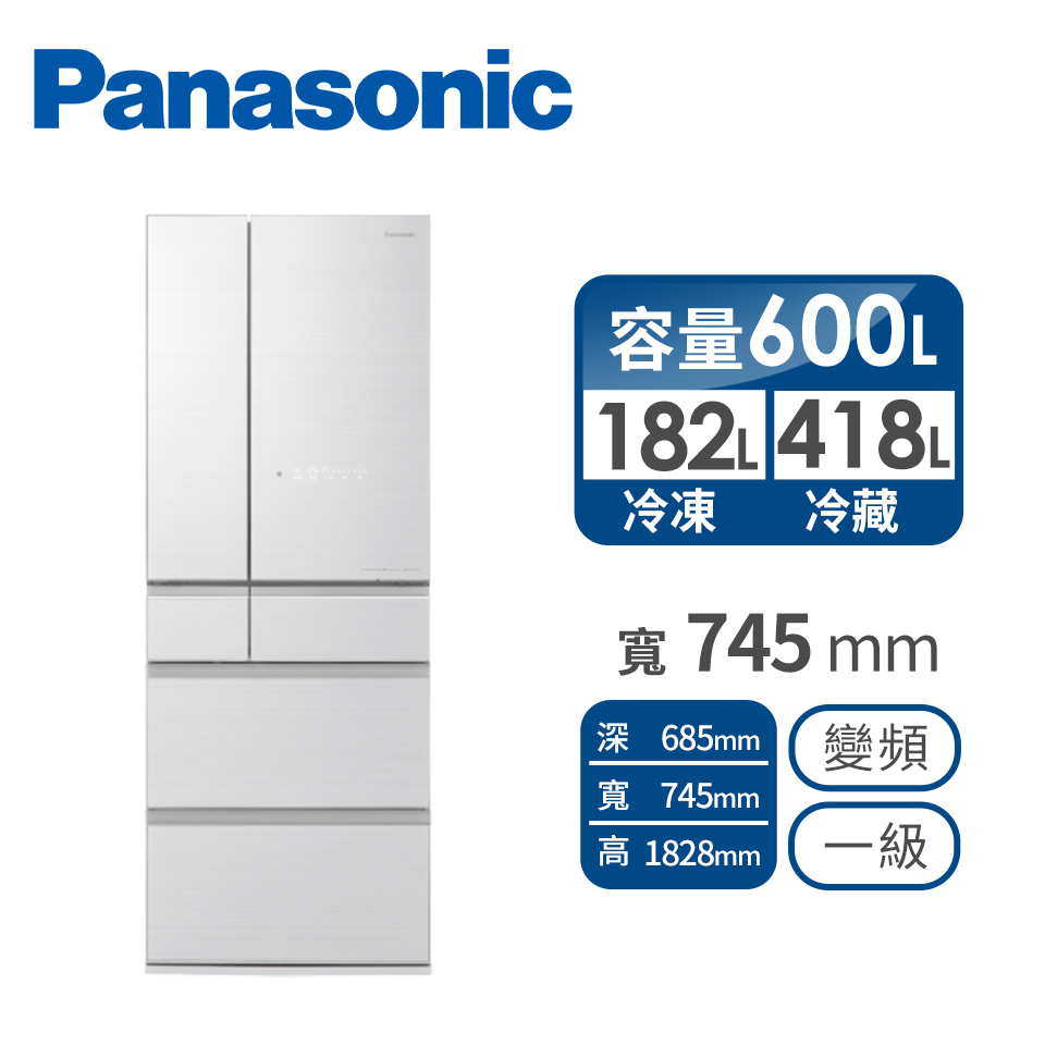 Panasonic 日製600公升六門變頻玻璃冰箱