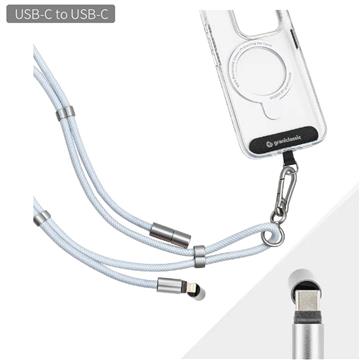grantclassic C to C 60W 充電掛繩160cm-藍