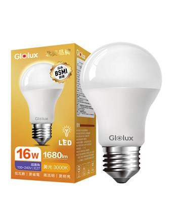 Glolux 16W超廣角LED燈泡-黃光