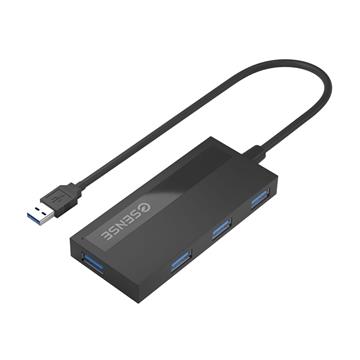 Esense 高速傳輸4埠USB3.0 HUB-黑
