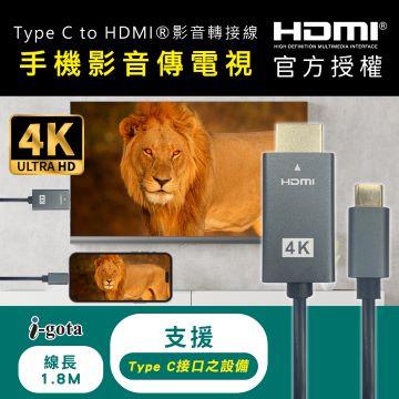 i-gota TypeC轉HDMI影音轉接線