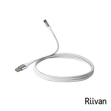 Riivan USB-C TO A快充傳輸線1.2M-白