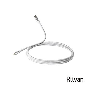 Riivan USB-C TO C 100W快充傳輸線1.5M-白