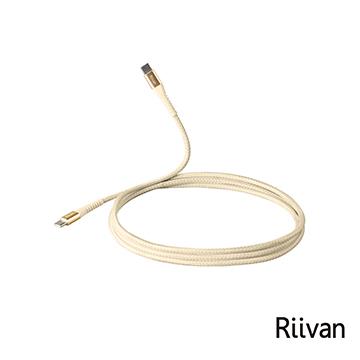 Riivan USB-C TO C 100W快充傳輸線2M-黃