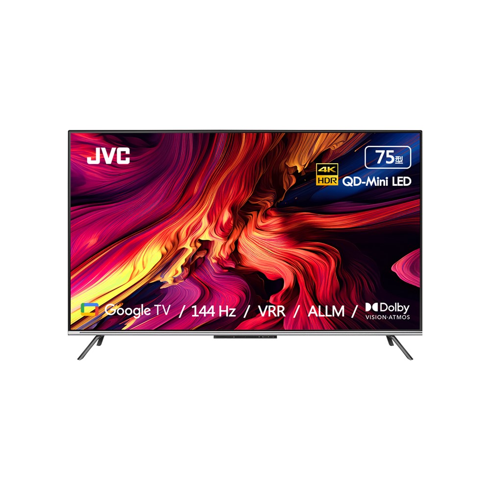 JVC 75型4K Mini LED Google TV顯示器