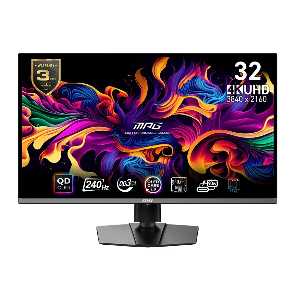 微星 MSI 32型 平面電競螢幕 (31.5吋/3840x2160UHD/240Hz/0.03ms/QD-OLED)