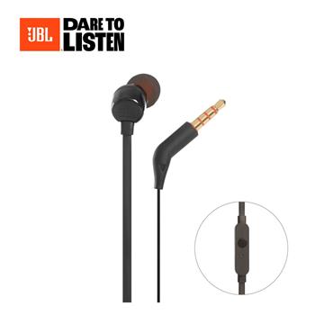 JBL Tune 110 3.5mm線控耳機-黑