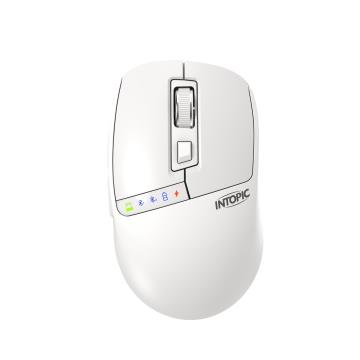 INTOPIC 無線雙模充電滑鼠-白