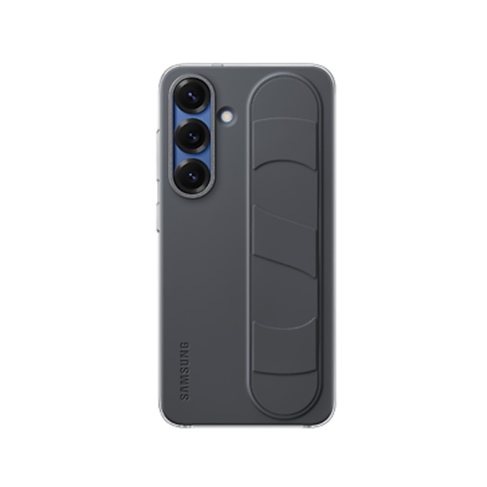 SAMSUNG S25立架式矽膠保護殼(附指環帶)-黑