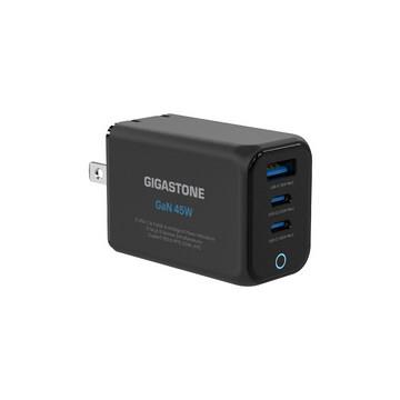 Gigastone 45W氮化鎵GaN三孔急速充電器-黑