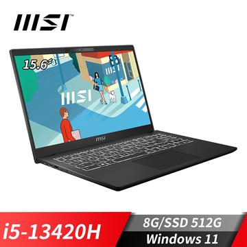 微星MSI Modern 15 H 商務筆電 (i5-13420H/8G/512G SSD/Win11/黑色)
