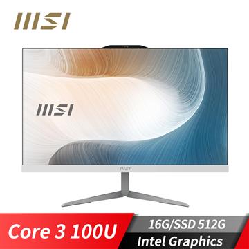 微星MSI Modern AM242 24型  AIO特仕電腦 (Core 3 100U/16G/512G SSD/W11)