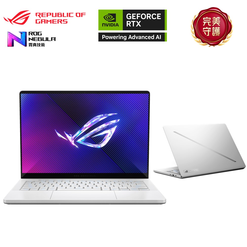 華碩 ROG Zephyrus OLED AI電競筆電 14" (Ryzen AI 9 HX 370/64G/1T/GeForce RTX5070Ti-12G/W11) 銀