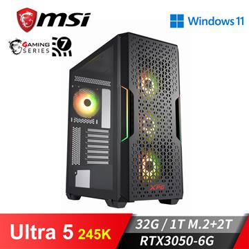 微星平台[威火戰士]U5獨顯Win11電腦 (Ultra 5 245K/32G/2T/RTX 3050/1TB_M2)