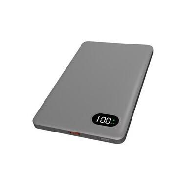 MCK 超薄磁吸行動電源5000mAh-岩霧灰