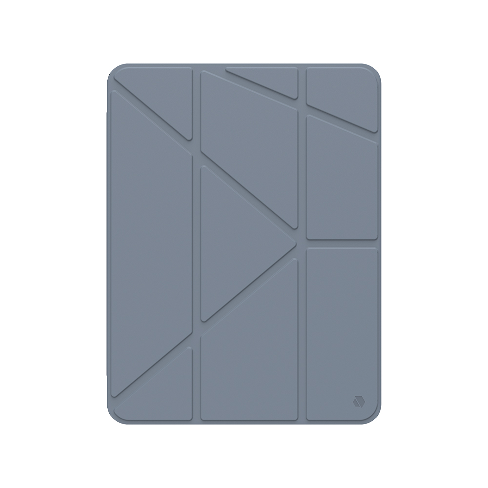 JTL iPad Air 11吋筆槽透明防摔殼-灰藍