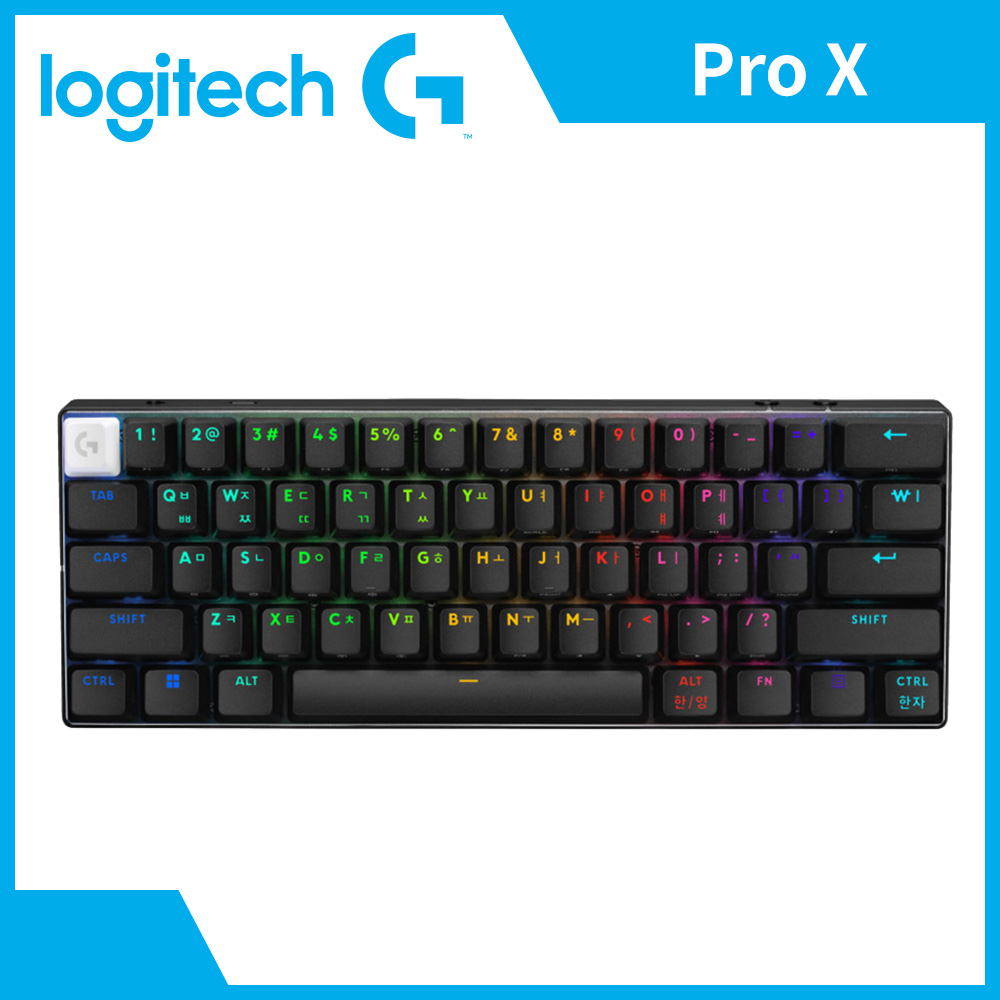 羅技Logitech PRO X觸感軸職業機械式60%鍵盤-黑