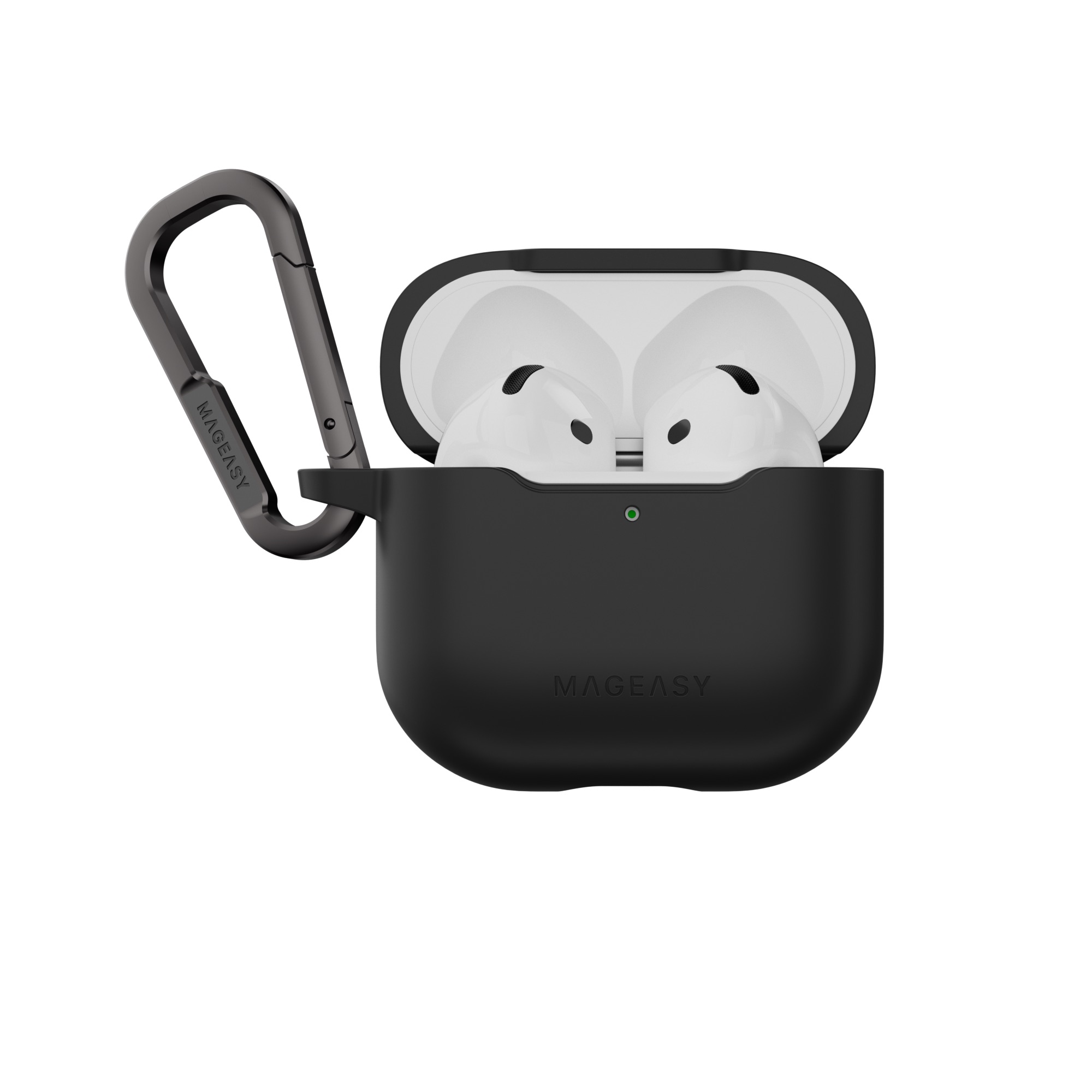 MAGEASY AirPods 4 Skin親膚耳機殼-黑