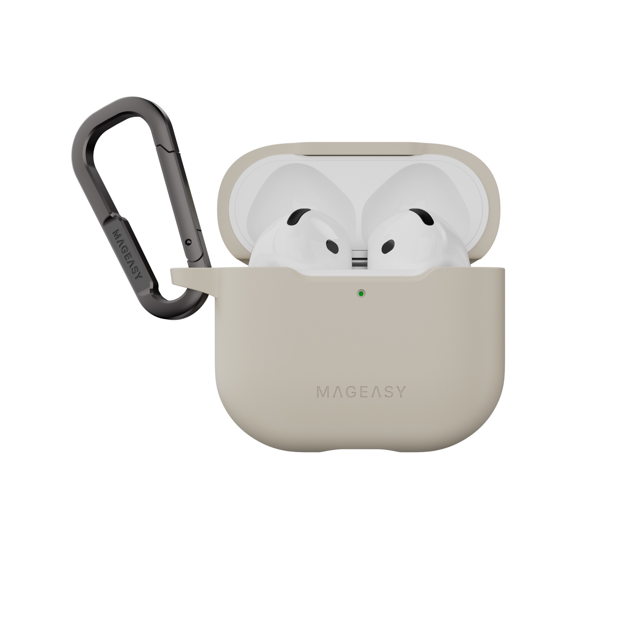 MAGEASY AirPods 4 Skin親膚耳機殼-白
