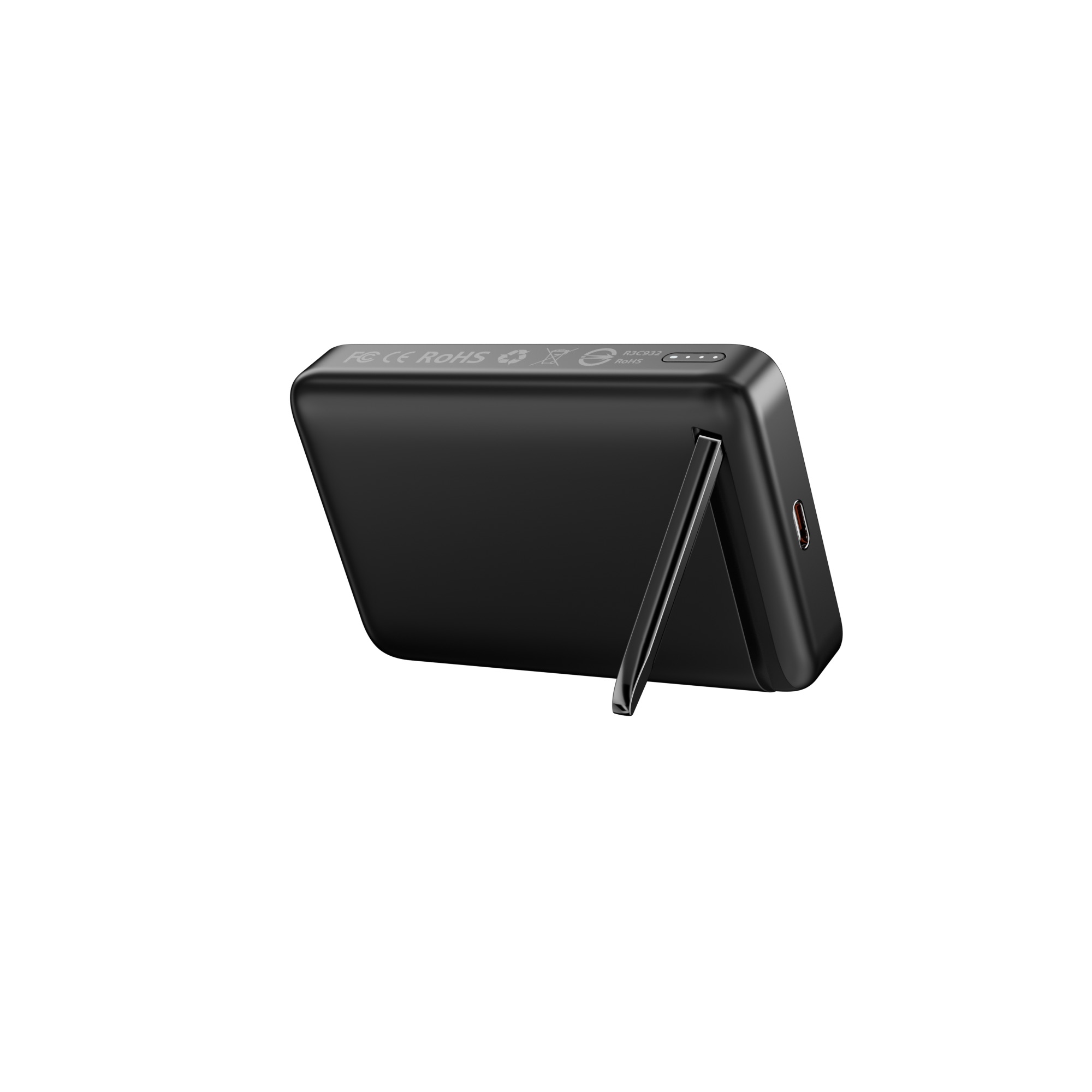 MAGEASY Qi2支架磁吸行動電源10000mAh-黑