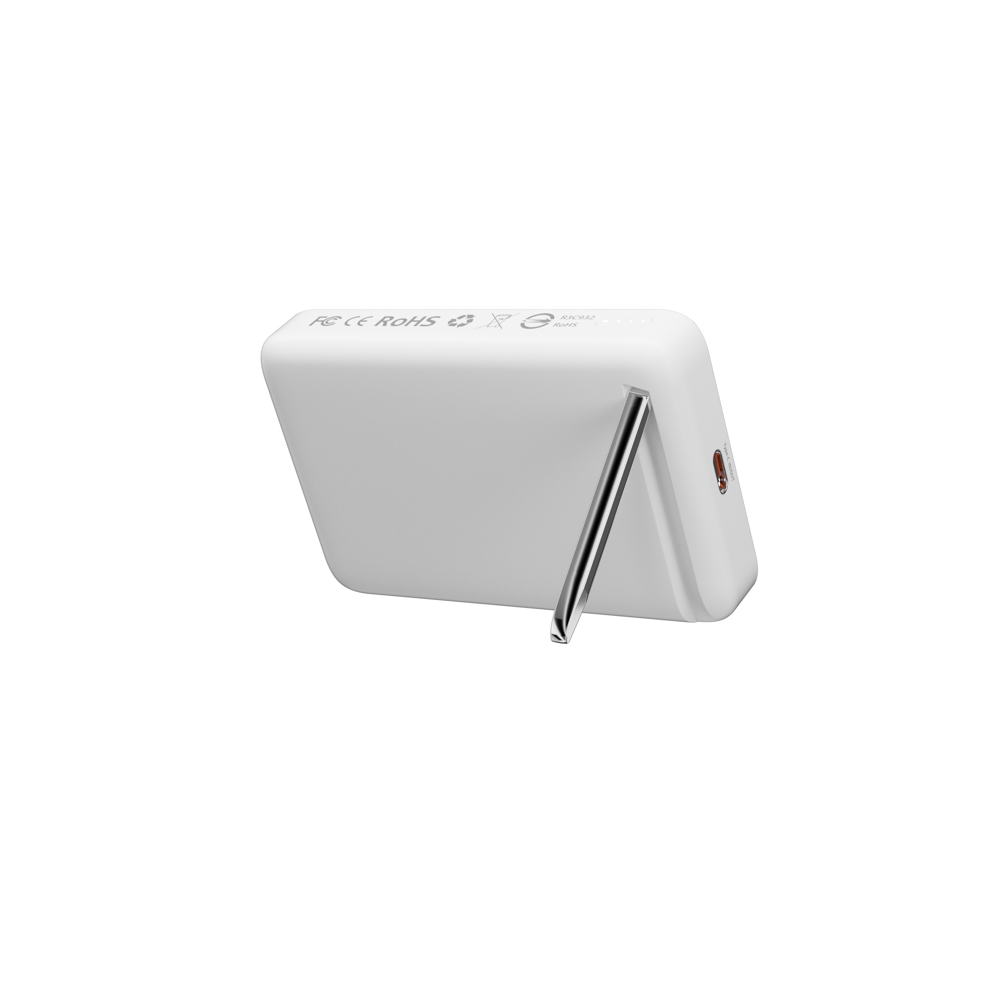 MAGEASY Qi2支架磁吸行動電源10000mAh-白