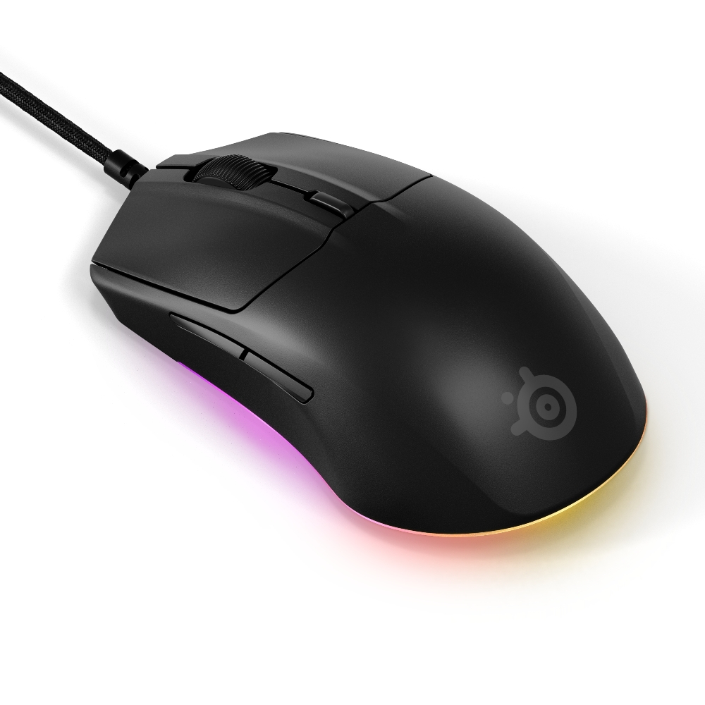 賽睿 Rival 3 Gen 2有線電競滑鼠-夜澈黑