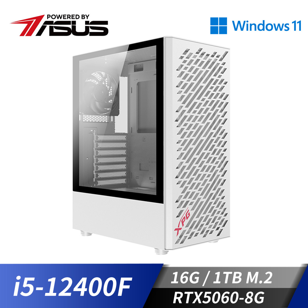 華碩平台[神武天星]獨顯Win11電腦 (i5-12400F/16G/RTX 5060/1TB_M2)