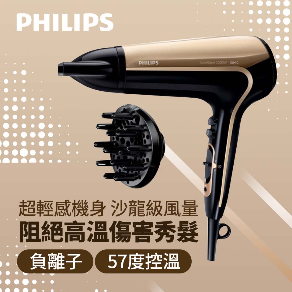 飛利浦Philips 大風量負離子護髮吹風機(HP8243/01)